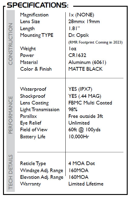 Litl Mo Specifications